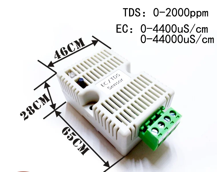 12-24V Power Supply 4-20ma Modbus 485 Conductivity EC//TDS Sensor 485 Sea Water EC Transmitter TDS Sensor EC Module