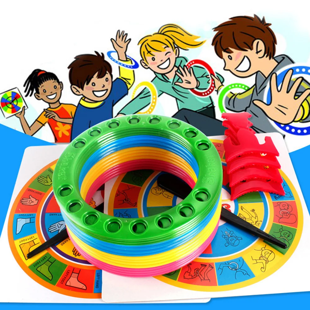 Вращающаяся игра шейкер 5 в 1 Twister интерактивная для вечерние Hands on Kids работающая