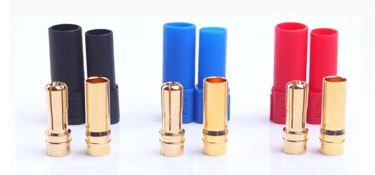 9Pairs/lot AMASS XT150 Connector Adapter Male Female Plug 6mm <br />Gold Banana Bullet Plug-in Parts