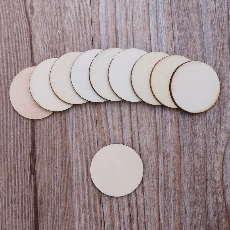 

10pcs Laser Cut Wood Photo Frame Embellishment Wooden Shape Craft Wedding Decor