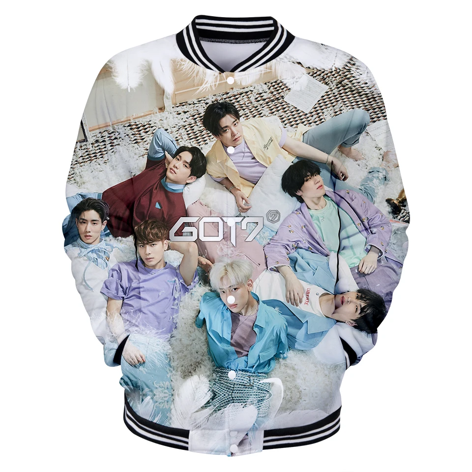 Новая мода 3D Kpop куртка с капюшоном пальто толстовки Got7 представляем вам альбом