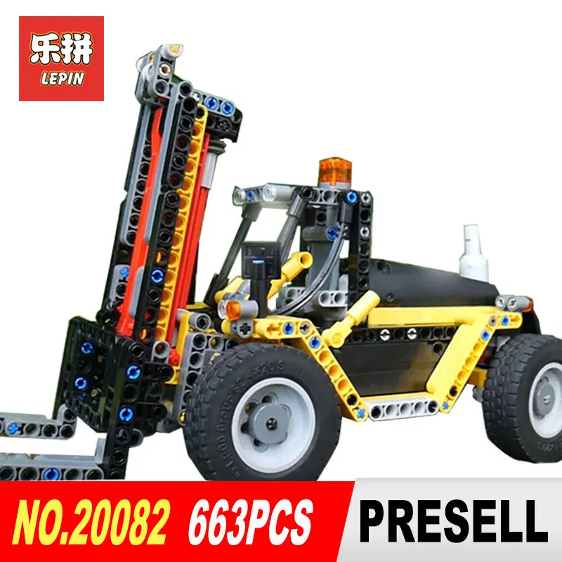 

2018 Lepin 20082 663pcs Compatible Legoing 42079 2 in 1 Technic Series Forklift Truck Building Blocks Bricks Funny Model Gifts