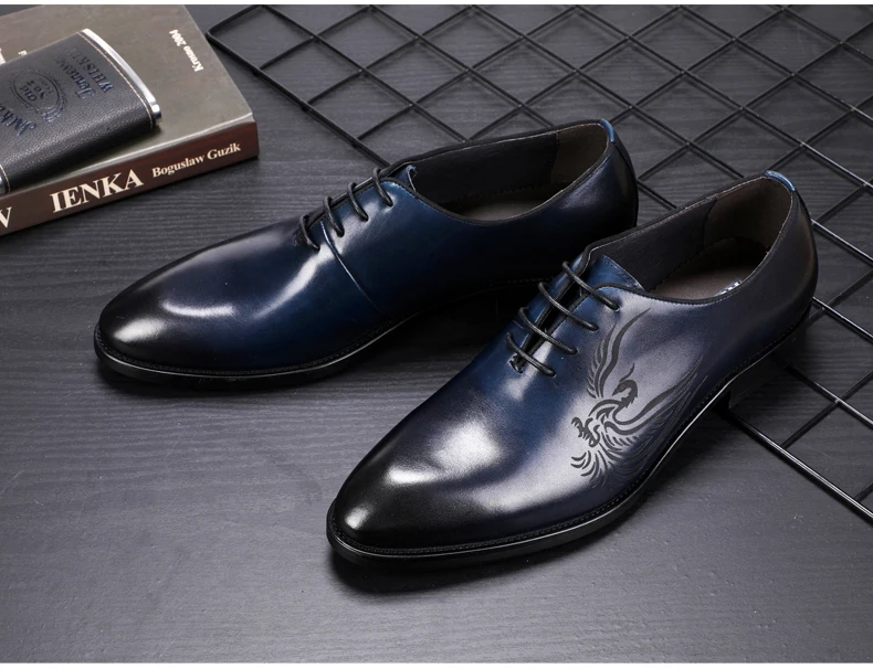 Men's Leather Casual Shoe Business Men Genuine Leather Shoes Men Lace Up Classic Oxford Shoes For Men Black Formal Shoe Big Size (3)