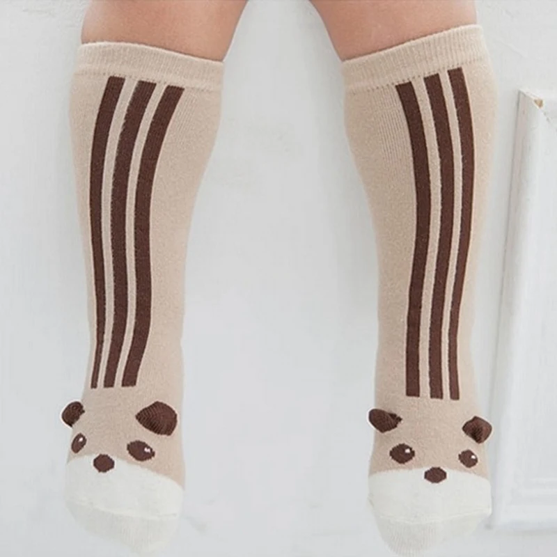 Хлопковые детские гольфы с животными, чулочно-носочные изделия, Meias Infantil, теплые нескользящие носки, носки с животными для маленьких мальчиков и девочек, носки с резиновой подошвой - Цвет: CE
