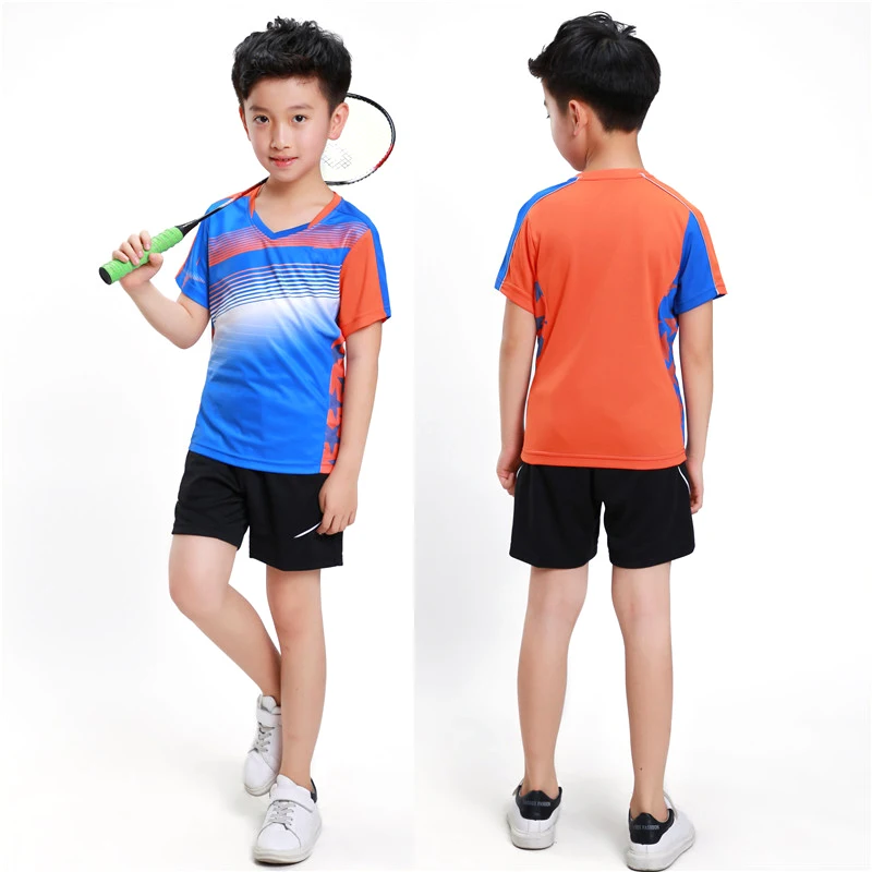 

New Children's Badminton Suit Boys GirlsTraining Team Uniform Breathable Kids Sports Clothes Sets