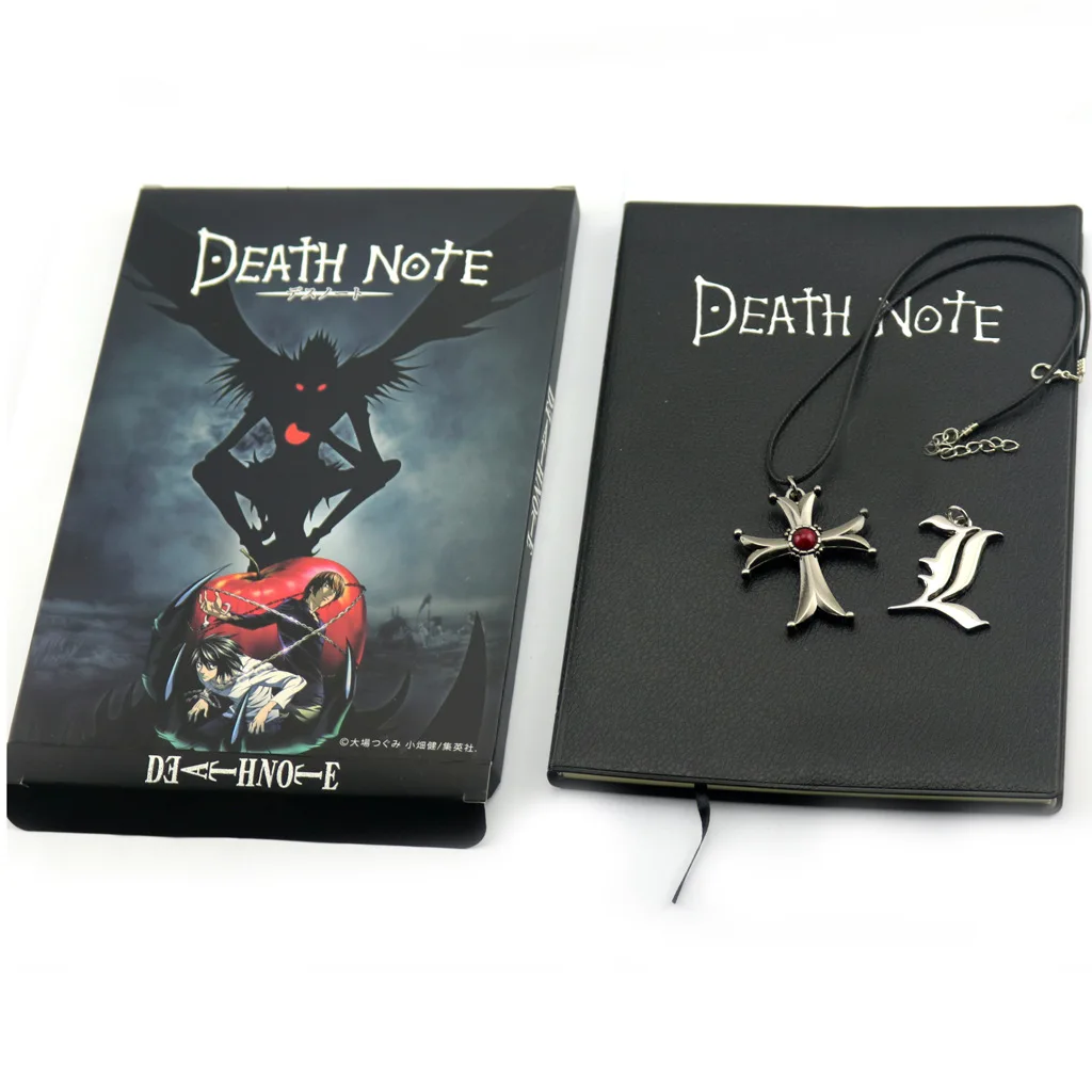 Лидер продаж косплей Аниме Реквизит ожерелье из Death Note кольцо с подвеской набор 4