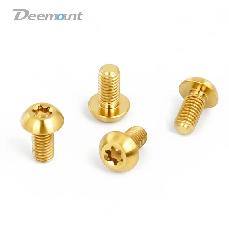 Deemount M5x10mm قرص الفرامل الدوار البراغي T25 توركس دراجة هوائية من التيتانيوم أجزاء الدراجة الجبلية MTB الفرامل الدوار Ti المسمار 6 قطعة أو 12 قطعة Deemount M5x10mm قرص الفرامل الدوار البراغي T25 توركس دراجة هوائية من التيتانيوم أجزاء الدراجة الجبلية MTB الفرامل الدوار Ti المسمار 6 قطعة أو 12 قطعة