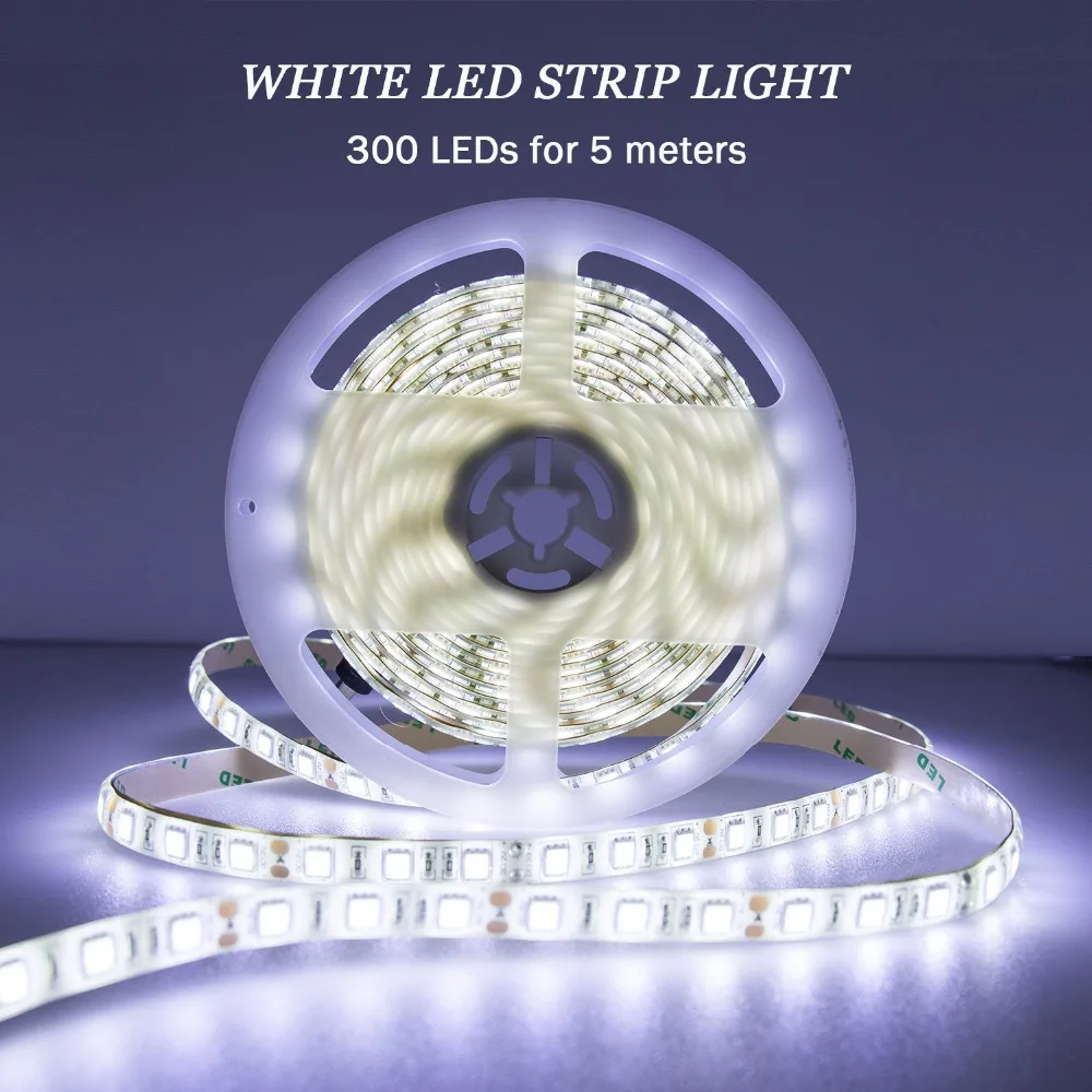 Led-Strip-Light-12V-Cool-White-Waterproof-Led-Rope-Lights-16-4FT-SMD-5050-300-LEDs