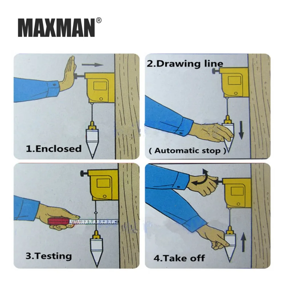 MAXMMAXMAN 3 м автоматический отвес Боб магнитный подвесной провод молоток Verticality измерения ручные "сделай сам" инструменты магнетизм отвес Боб