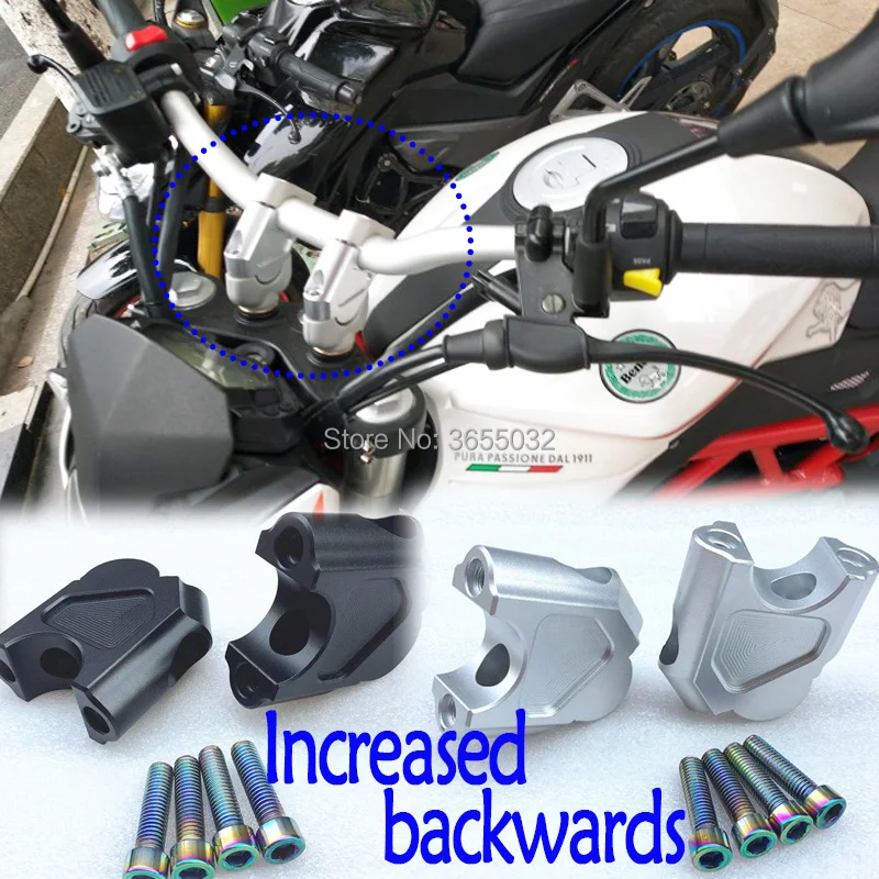 

For Benelli TRK502 TRK 502 2016-2017 Motorcycle Accessories Handlebar Riser CNC Aluminium Handle Bar Clamp Raised Extend