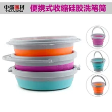 Трансон складная щетка шайба с ручкой, пластиковая щетка шайба. Водяной горшок, синий, красный, оранжевый цвет