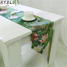 XYZLS Новый китайский Ретро Лотос хлопок белье скатерти с