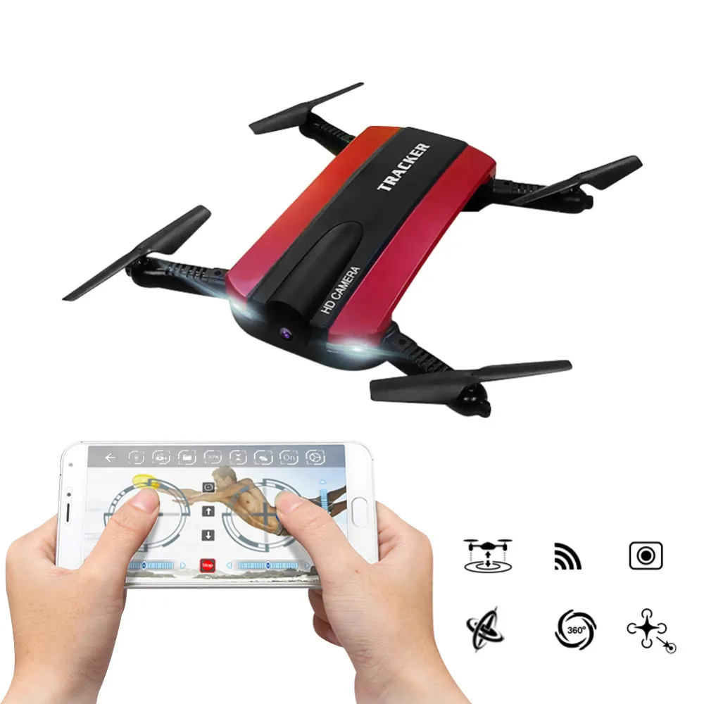 Hot JJRC Selfie Drone 2.4G 6-Axis Remote Control Foldable Arms HD Camera WiFi FPV Altitude RC Quadcopter/Toy Plane
