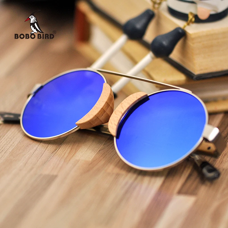 BOBO BIRD/детские солнцезащитные очки Детские Женские деревянные Matel UV400