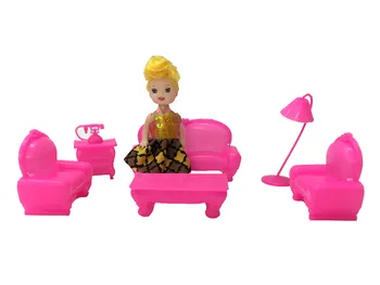 

NK One Set Super Cute Dolls Baby Dollhouse Dolls Furniture +Kelly Doll For Barbie Dolls Baby Toys