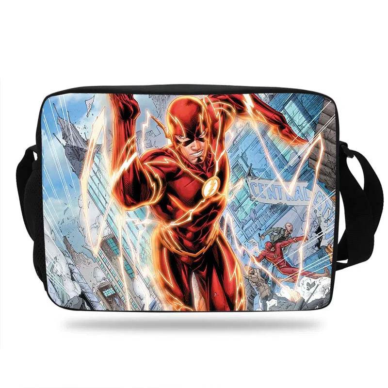 

Flash Man Barry Allen Messenger kids Bag Laptop Bag Crossbody School Satchels For Boys girl Casual Teenager Shoulder Bag