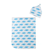 2 шт. Дети новорожденных Для маленьких мальчиков девочек стрейч Обёрточная бумага для пеленания Одеяло Ванна Полотенца животных милые спальные мешки Hat