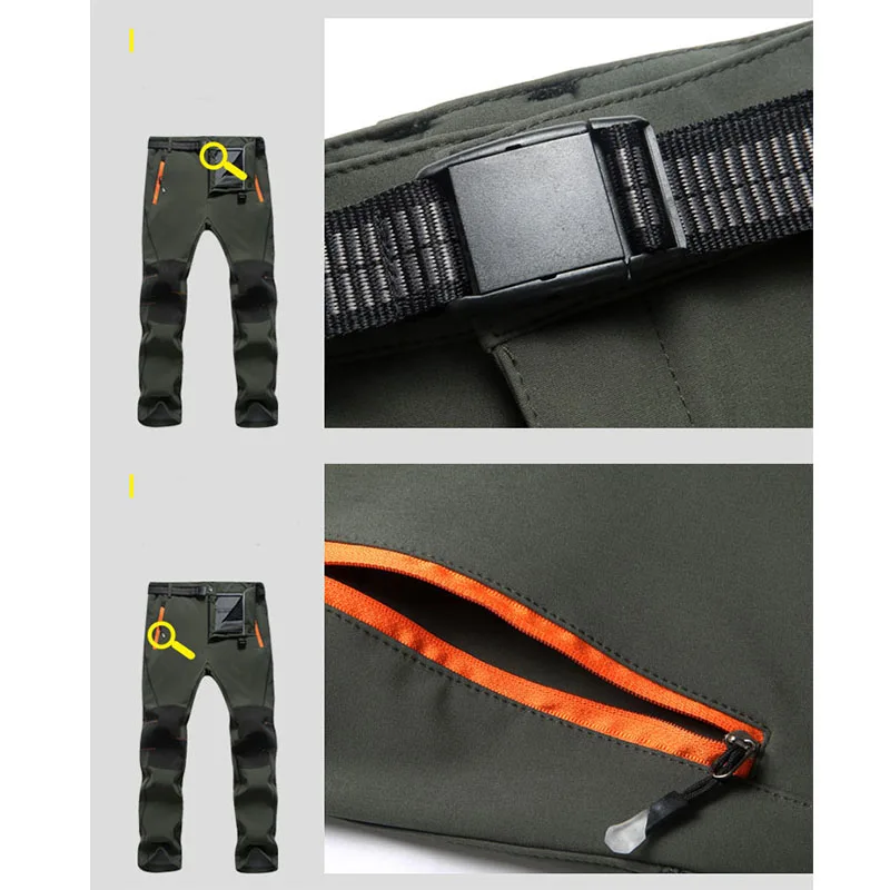 Befusy invierno Windstopper Softshell al aire libre escalada Senderismo Pantalones mujer Camping Trekking hombres pantalones Deporte Pantalon Senderismo