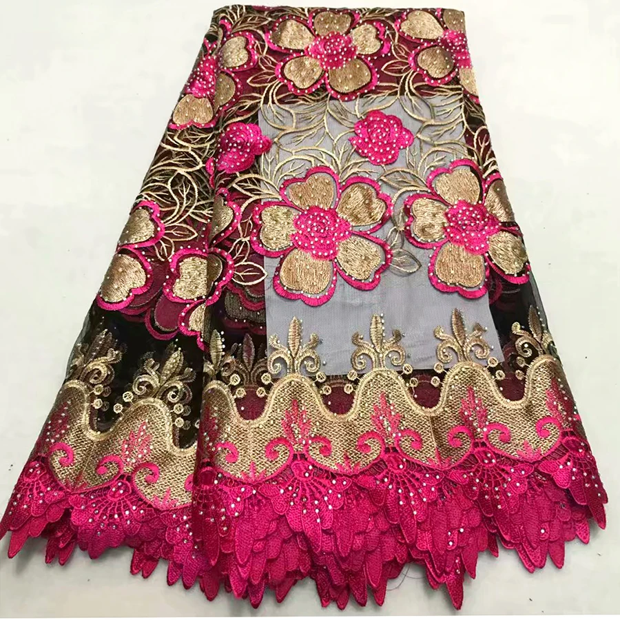 

2018 Latest French Nigerian Laces Fabrics High Quality Tulle African Laces Fabric Wedding African French Tulle Lace