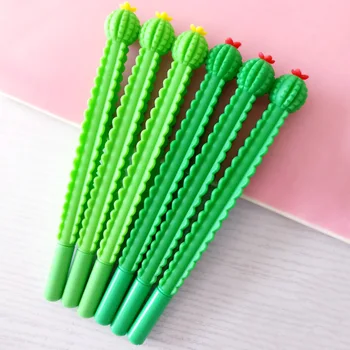 

2PCS Lovely New Prickly Pear Shape Gel Pen Writing For School Supplies Stationery Pens Stationery