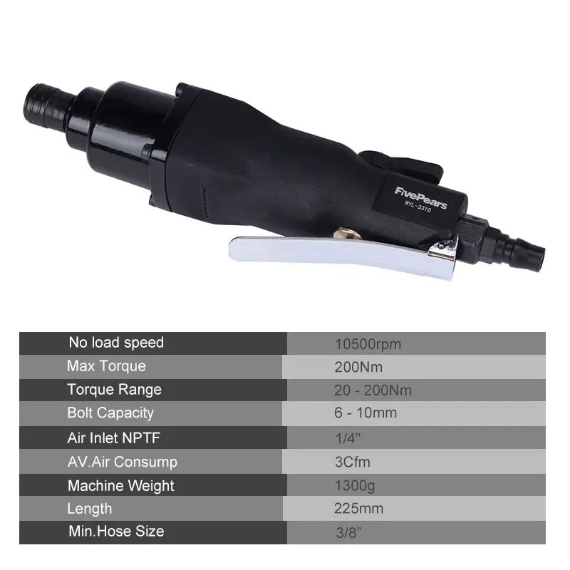 FIVEPEARS Pneumatic large torque  Air Screwdriver air tool 10H pneumatic tools power tool free shipping Professional level 3310