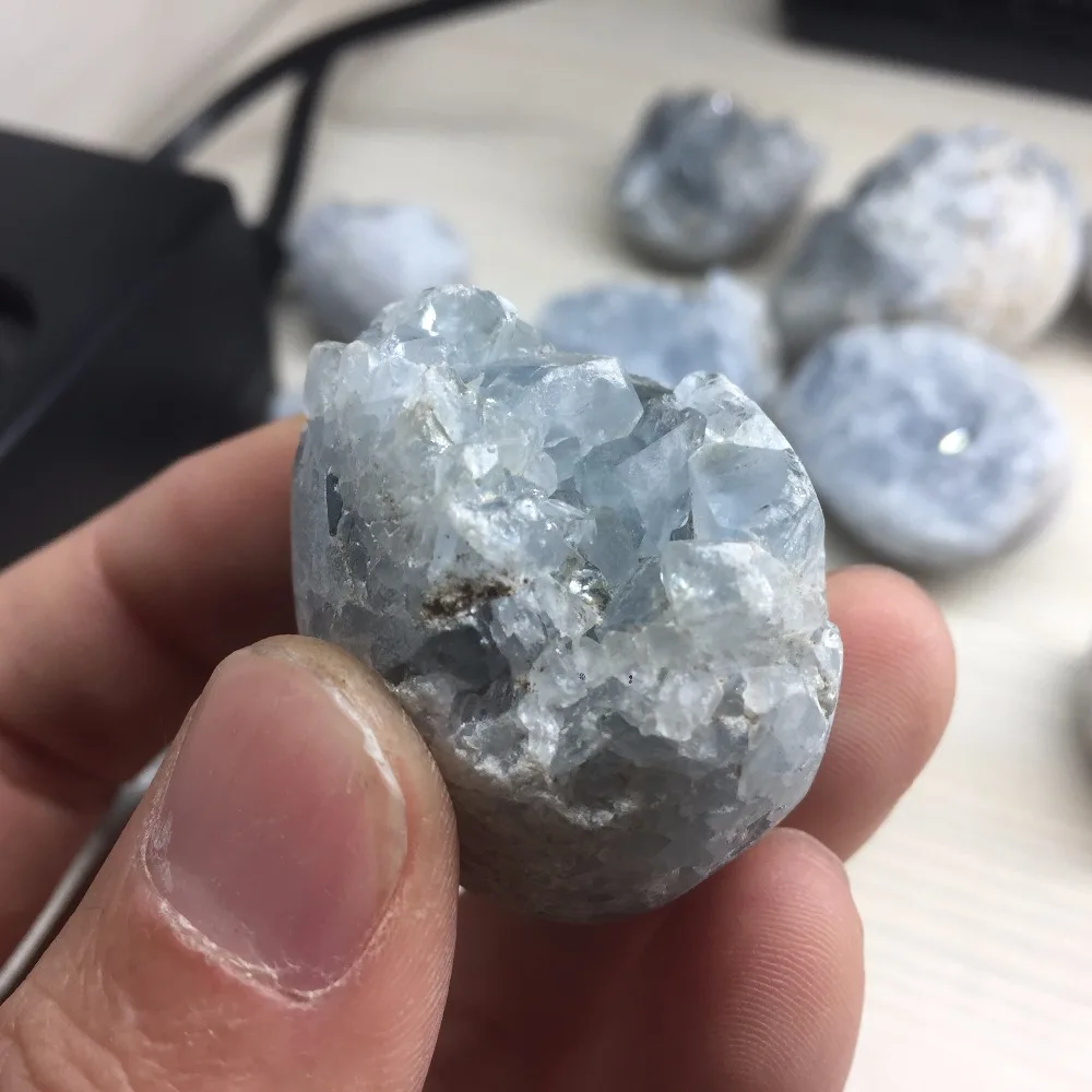 38 г натуральный хрусталь камень синий целестит рок Geode с лечебным действием, образцы кварцевые стрелки рейки минералы украшение Фен-шуй BU323