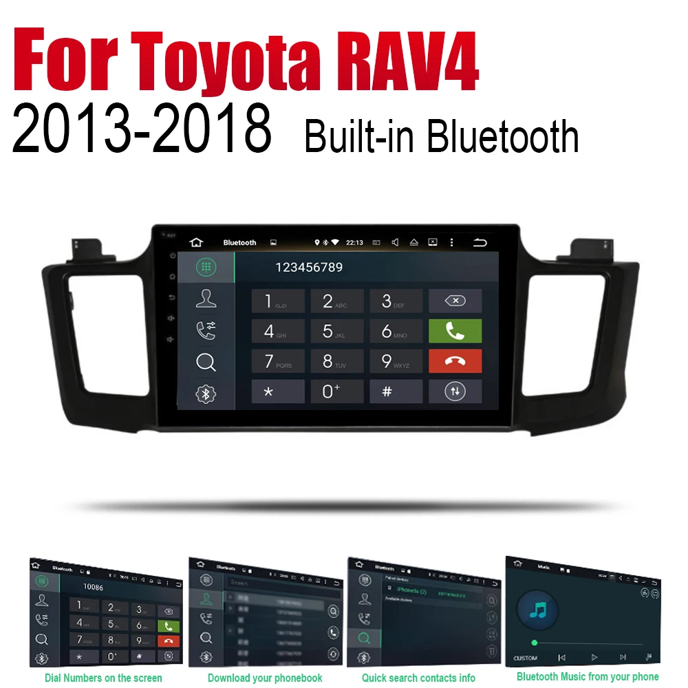 Sale ZaiXi Auto Radio 2 Din Android Car Player For Toyota RAV4 2013~2018 GPS Navigation BT Wifi Map Multimedia system Stereo 5