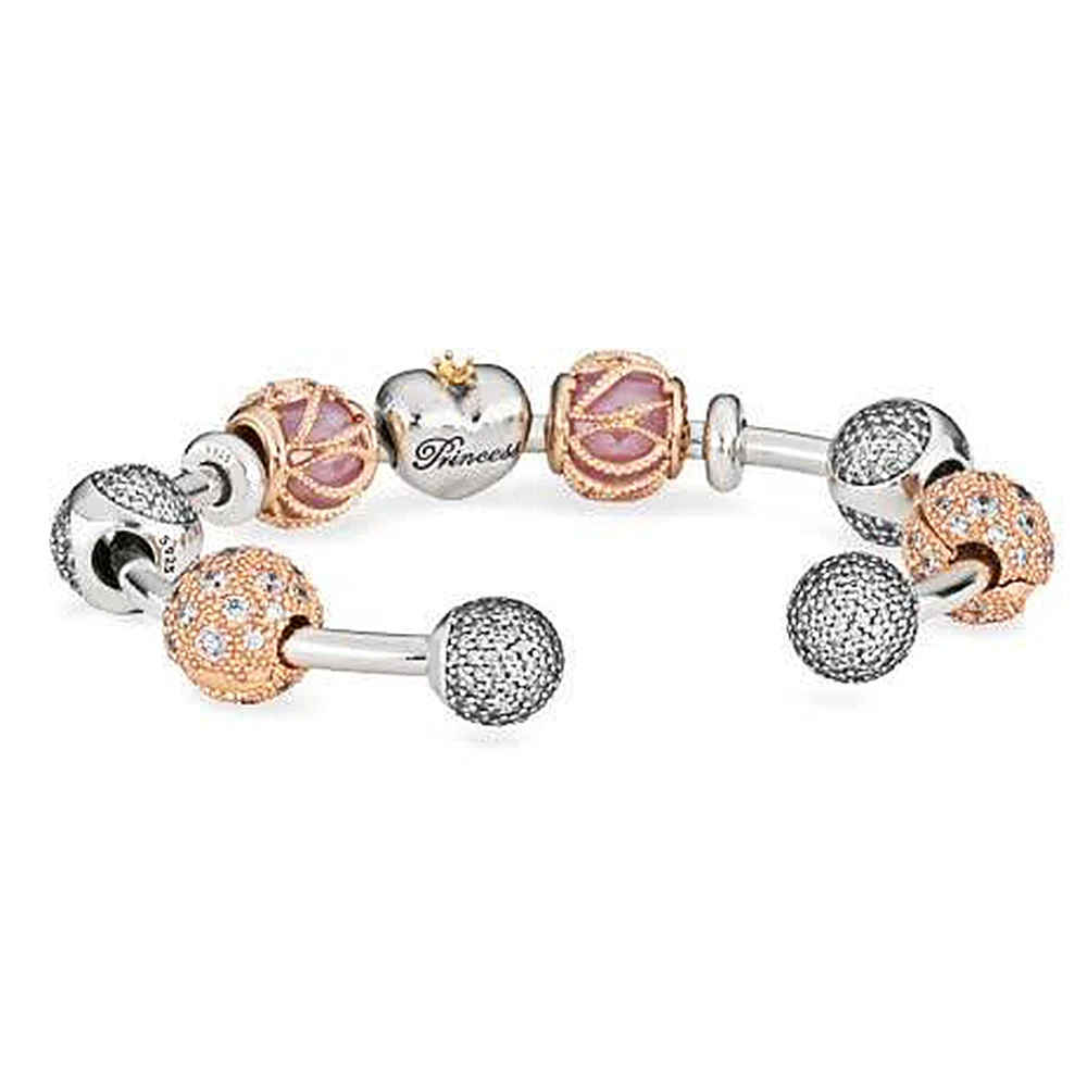 

Kaliyah Authentic 925 Sterling Silver Holiday Style Bangle Charm Bracelet For The Jewelry Women Of Luxury Present From The Lover