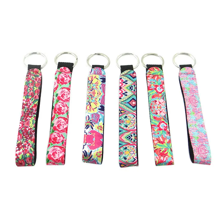 1pcs Neoprene Keychain Chapstick Holder Keyrings Lipstick Lip BalmHolders Party Favor Supplies - Цвет: Keychains 1pcs