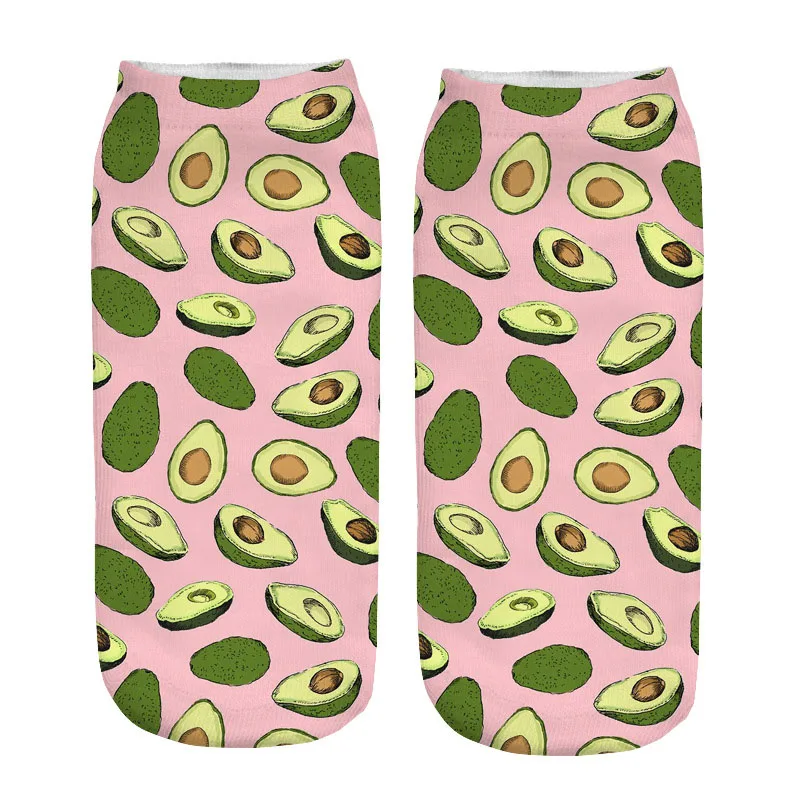 Модные женские носки с 3D принтом; креативные носки с фруктами; Kawaii; Короткие хлопковые короткие носки; забавные милые повседневные носки; подарки для девочек - Цвет: 7