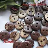 100pcs 10mm / 11mm / 12mm 2 holes Natural Coconut Buttons for Sewing Craft Scrapbooking Decorative Accessories Sewing Materials 3