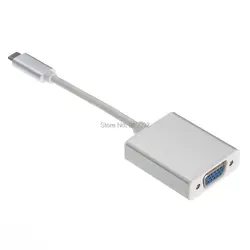 4 К USB3.1 USB-C Male Тип C к VGA Женский 1080 P алюминиевый сплав Кабель-адаптер конвертер для macBook проектор HDTV Дисплей