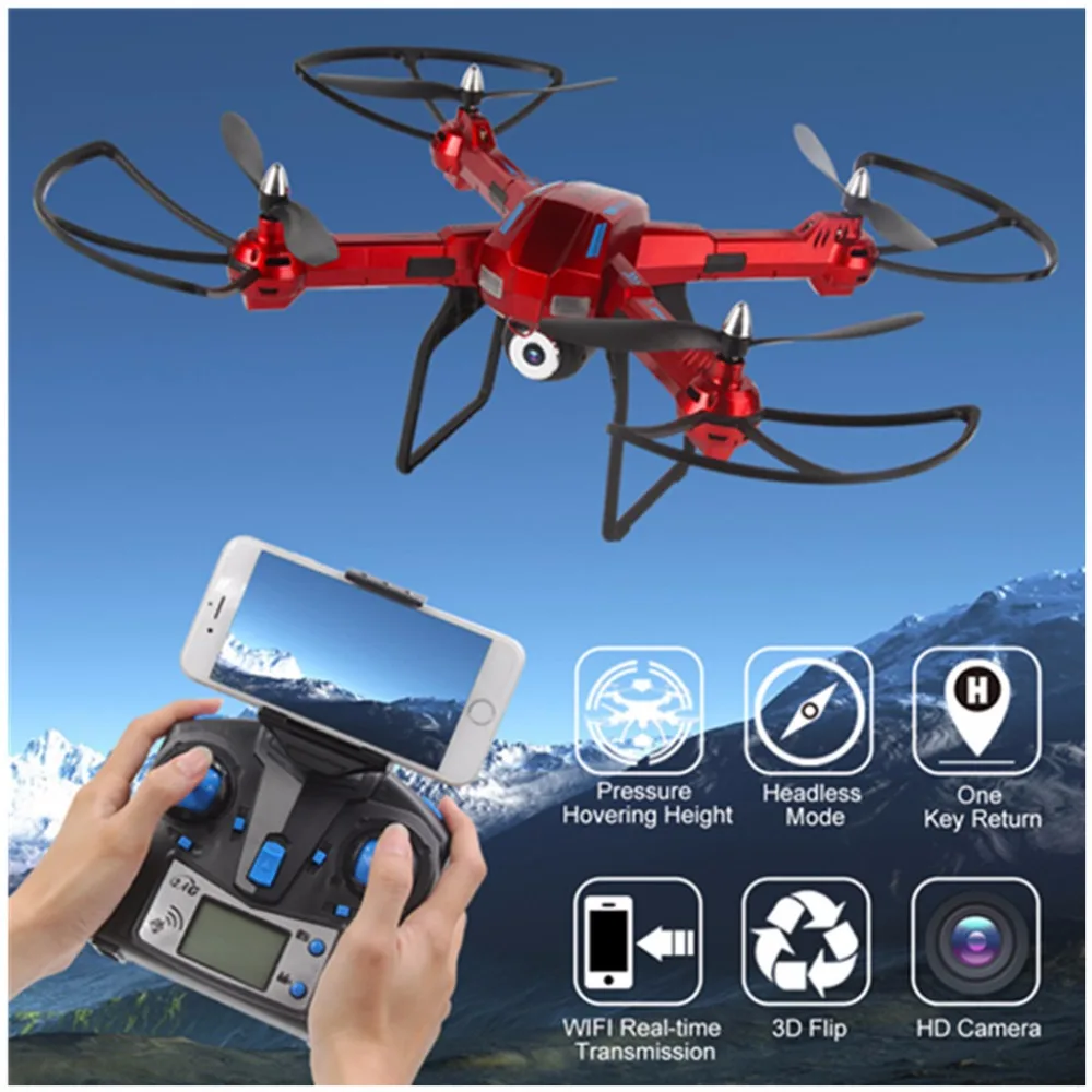 LIDIRC L5 6-Axis Gyro Wifi Real-time Transmission Drone with HD Camera 3D Flips High Hold Mode One Key Return RC Quadcopter dorman 624 300 return transmission line