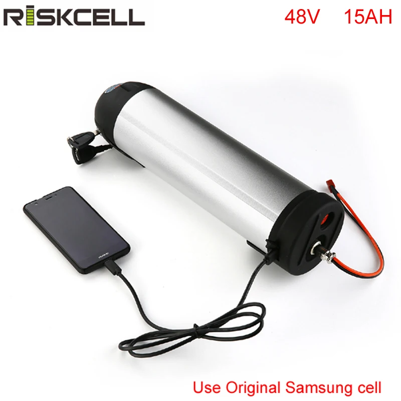 

48V 15Ah Lithium ion Battery Pack 48V 750W bafang Giant Bike Battery with Charger BMS+ USB Port