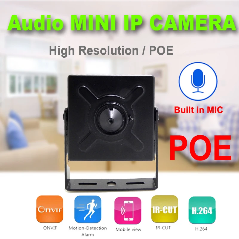 Аудио мини ip-камера 720P 960P 1080P Hd POE Cctv, охранное видеонаблюдение, 2 МП, домашняя камера видеонаблюдения, Камера Безопасности s