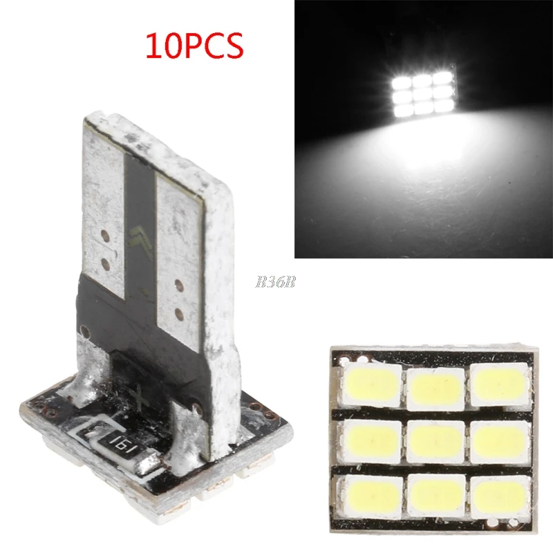 

High Quality 10X white T10 W5W 194 168 9smd 1206 3020 9 SMD Car LED Auto Marker Bulbs Interior Lamps Clearance Lighting 12V MAR1