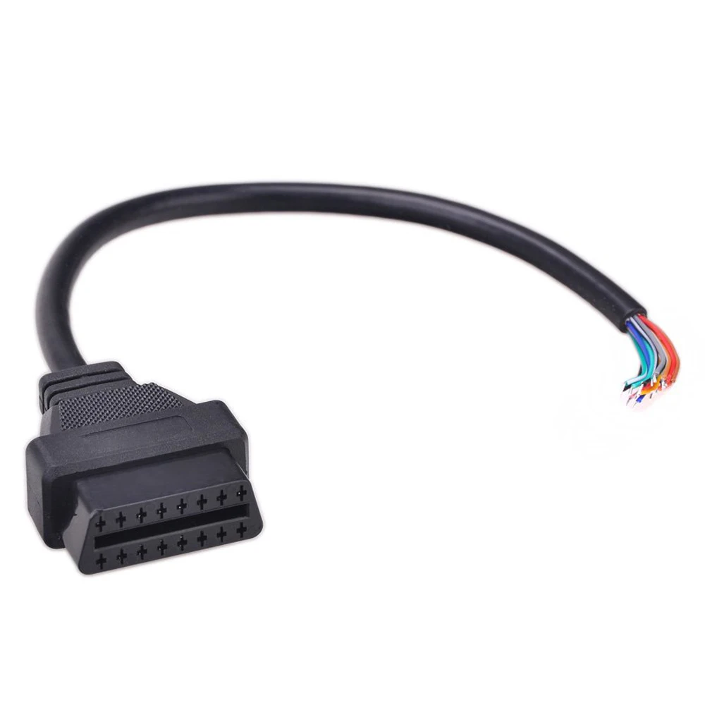 OBDII открытый кабель 16 контактный разъем расширения слот диагностический