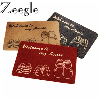 

Zeegle Shoes Funny Doormat for Entrance Door Water Proof Kitchen Area Rug Bedroom Carpets Floor Mats Anti-slip Bathroom Bath Mat