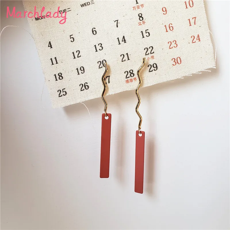 

Fashion Brand Ethnic Drop Earrings For Women Red Color Tassel Line Korean Stylish Vintage Accessories Long Dangle Earring