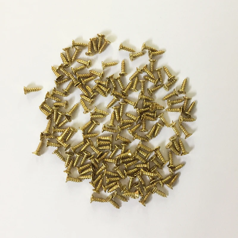 NEW 500PCS/lot Flat Self-tapping Screws Golden Sma...