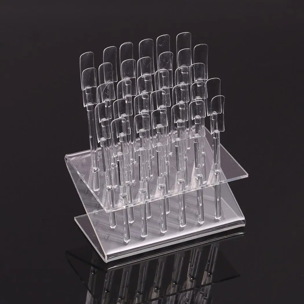 

Storing Holes Plastic Practice Tool Nail Piece Display Stand for 32 Color Card