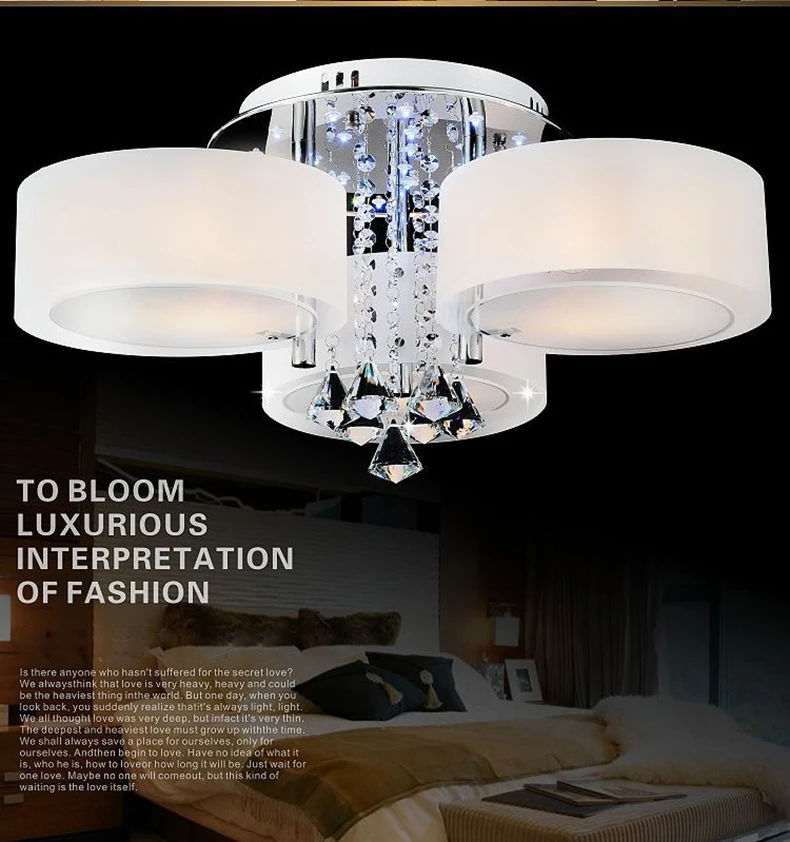 Lustres de Cristal Lustre de Teto Sala de Jantar Lustre Moderno Dimmable Levou Iluminação Luminaria Acrílico Anel Luzes da Levou Dispositivo Elétrico 8 jantar led luzes lustre teto luminária