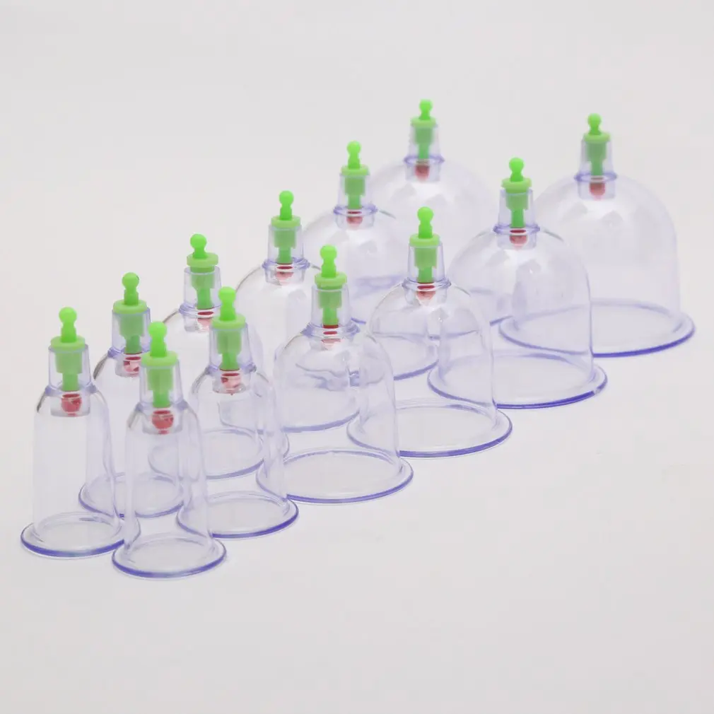 1Set* 12 Pcs Massage Vacuum Cupping Set Thicker Aspirating