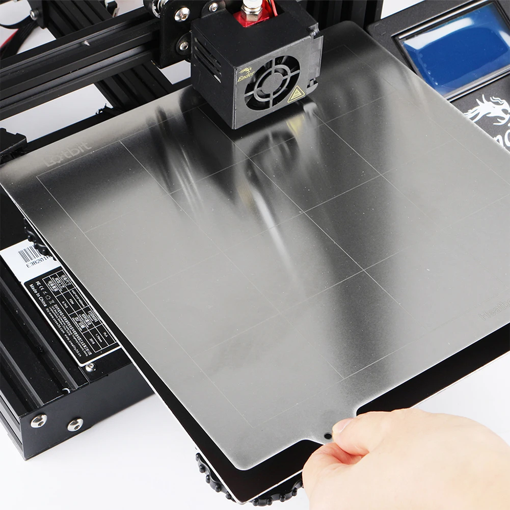 

Heat Bed Easy Clean Parts Removable ible 3D Printer Spring Platform Steel Sheet Durable With Handle Office DIY For Wanhao I3