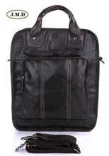 J.M.D Excellent Genuine Leather Men’s Fashion Multifunctional Dark Grey Color Business Laptop Backpack Shoulder Bag 7168J