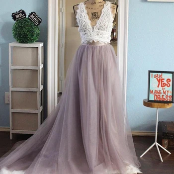 

Blush Pink Beautiful Women's Skirts Tiered Waist Zipper Maxi Length Waist Zipper Custom Made Bridesmaid Dresses 2019