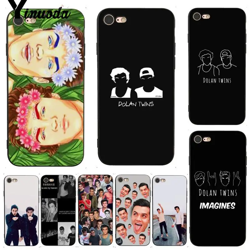 

Yinuoda For iphone 7 6 X Case Dolan Twins Grayson Ethan Coque Shell Colorful Phone Case for iPhone 7 X 6 6S 8 Plus 5 XS XR