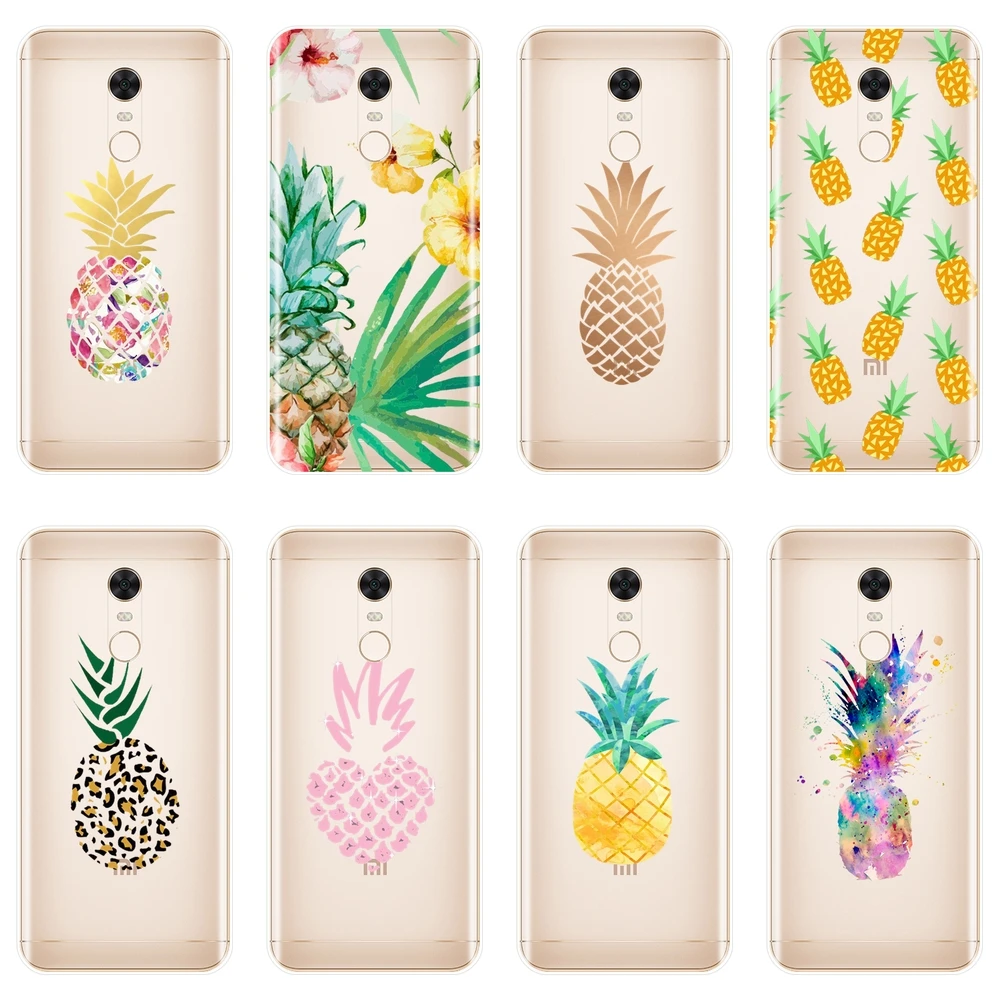 

For Xiaomi Redmi S2 6A 5 Plus 4A Pocophone F1 Redmi Note 4 4X 5 5A 6 Pro Prime Case Silicone Soft Cute Pineapple Girl Back Cover