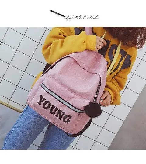 Youny брезентовые модные школьные сумки для девочек-подростков, дорожный рюкзак, школьный женский рюкзак, Mochila Mujer Feminina Rugzak, корейский стиль