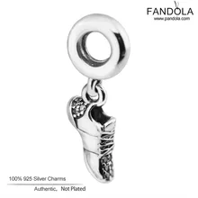 Для запуска шармов Подходит браслет Pandora из стерлингового серебра 925 пробы прозрачный CZ беговая Обувь очаровательные бусины-Подвески для изготовления ювелирных изделий Berloque